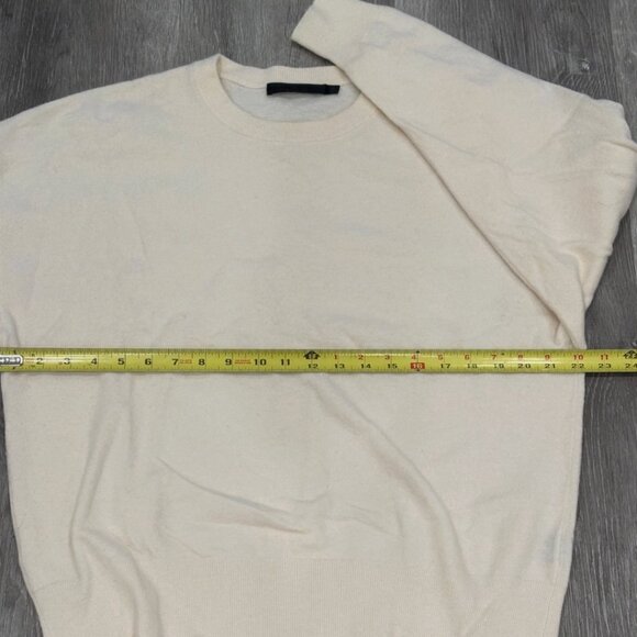 Jenni Kayne Merino Wool Blend Sweater Cream Ivory Crewneck Womens XS - Picture 7 of 7